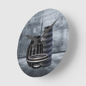 万華鏡のように千変万化するパターンプリント ラウンド壁時計 (傾斜)