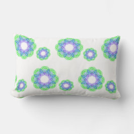 万華鏡のように千変万化するパターンプリント ランバークッション