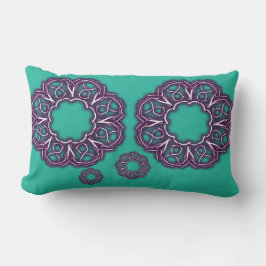 万華鏡のように千変万化するパターンプリント ランバークッション