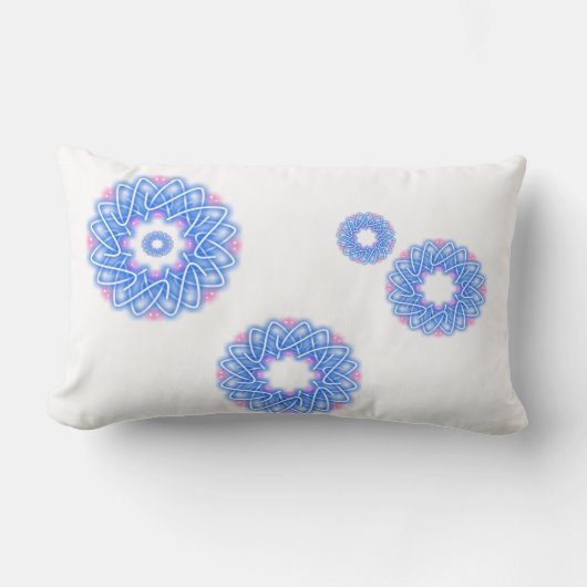 万華鏡のように千変万化するパターンプリント ランバークッション (正面)