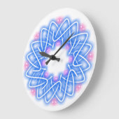 万華鏡のように千変万化するパターンプリント ラージ壁時計 (傾斜)