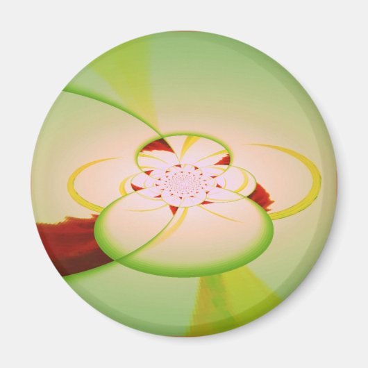 万華鏡のように千変万化するパターンマグネット – 抽象デザイン マグネット (正面)