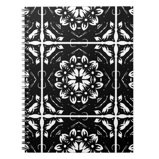 万華鏡のように千変万化するパターンマンダラアート ノートブック (正面)