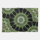 万華鏡のように千変万化するパターンマンデラアート キッチンタオル (横)