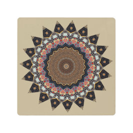 万華鏡のように千変万化するパターンメタルウォールアート メタルプリント