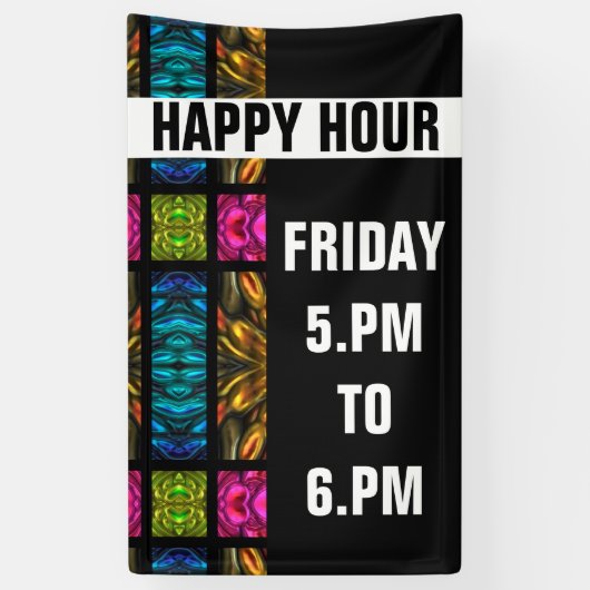 万華鏡のように千変万化するパターンモザイクII +アイディア 横断幕 (縦)