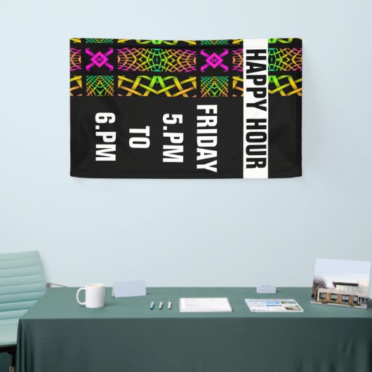 万華鏡のように千変万化するパターンモザイクIII +あなたのアイディア 横断幕 (トレードショー)