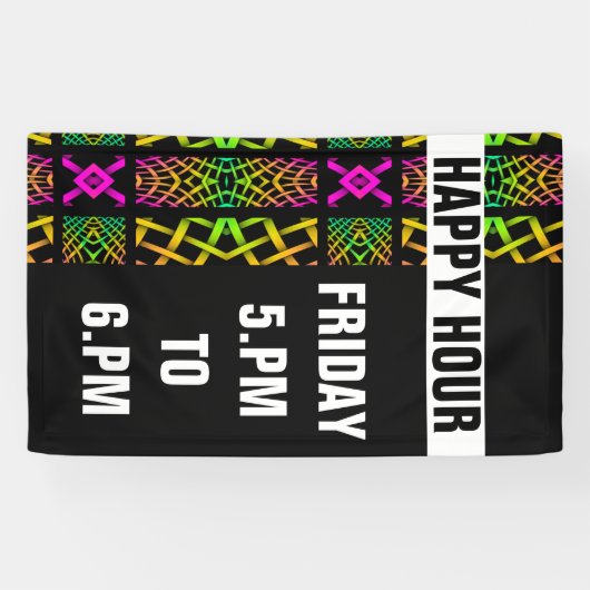 万華鏡のように千変万化するパターンモザイクIII +あなたのアイディア 横断幕 (横)