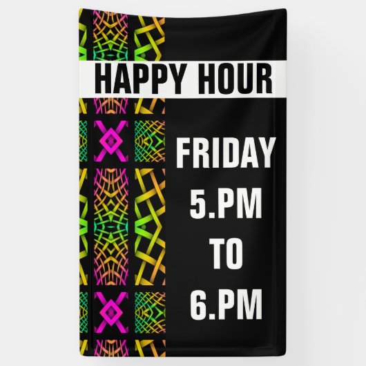 万華鏡のように千変万化するパターンモザイクIII +あなたのアイディア 横断幕 (縦)