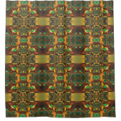 万華鏡のように千変万化するパターンモザイクVI +あなたのアイディア シャワーカーテン (正面)