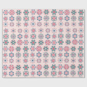 万華鏡のように千変万化するパターンユレイタイド:魅惑的なクリスマスモザイク ラッピングペーパー (フラット)