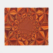 万華鏡のように千変万化するパターンレッドデジタル紙-28503 フリースブランケット (正面(横))