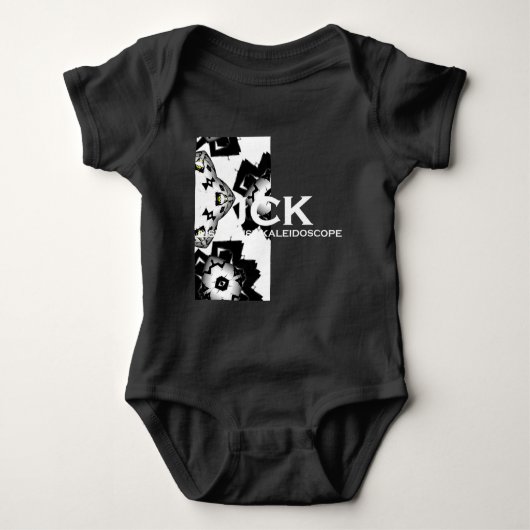 万華鏡のように千変万化するパターン七巻 ベビーボディスーツ (正面)