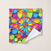 万華鏡のように千変万化するパターン交響楽団 バスタオルセット (ウォッシュタオル)