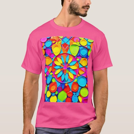 万華鏡のように千変万化するパターン交響楽団 Tシャツ (正面)