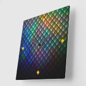 万華鏡のように千変万化するパターン壁時計 スクエア壁時計 (傾斜)