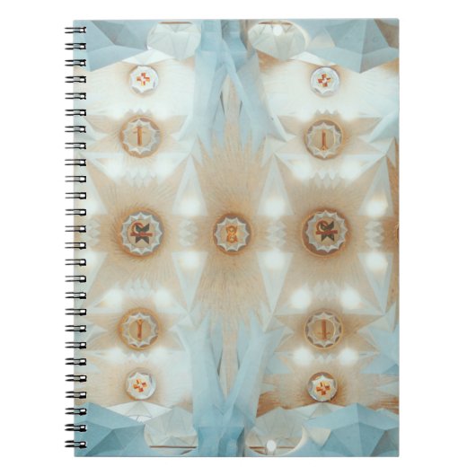 万華鏡のように千変万化するパターン天井写真 ノートブック (正面)