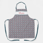 万華鏡のように千変万化するパターン幾何学的パターンピンク エプロン (正面)