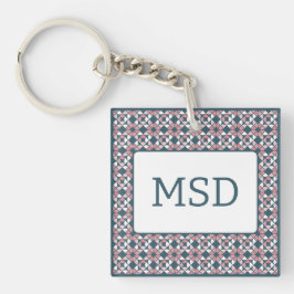 万華鏡のように千変万化するパターン幾何学的パターンピンク キーホルダー