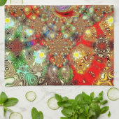 「万華鏡のように千変万化するパターン怒り」キッチンタオル キッチンタオル (折り畳み)