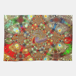 「万華鏡のように千変万化するパターン怒り」キッチンタオル キッチンタオル