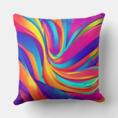 万華鏡のように千変万化するパターン抽象芸術バーストアートワーク クッション (裏面)