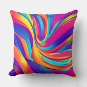 万華鏡のように千変万化するパターン抽象芸術バーストアートワーク クッション (正面)