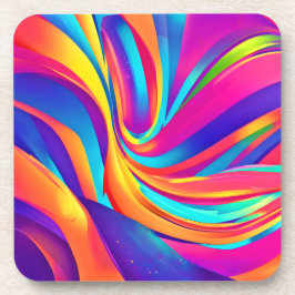 万華鏡のように千変万化するパターン抽象芸術バーストアートワーク コースター