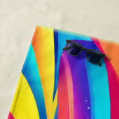 万華鏡のように千変万化するパターン抽象芸術バーストアートワーク ビーチタオル (インサイチュ)