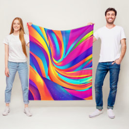 万華鏡のように千変万化するパターン抽象芸術バーストアートワーク フリースブランケット