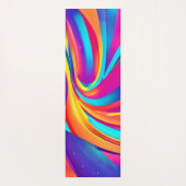 万華鏡のように千変万化するパターン抽象芸術バーストアートワーク ヨガマット (裏面)