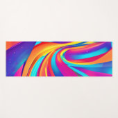 万華鏡のように千変万化するパターン抽象芸術バーストアートワーク ヨガマット (正面(横))