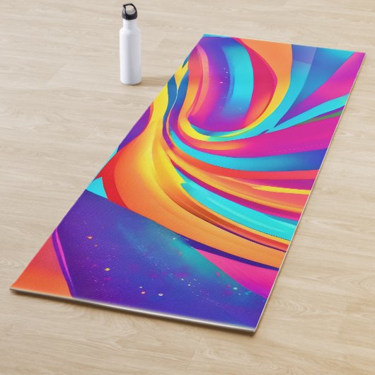 万華鏡のように千変万化するパターン抽象芸術バーストアートワーク ヨガマット (インサイチュ)
