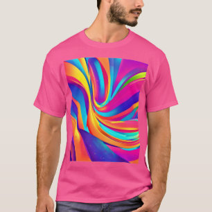 万華鏡のように千変万化するパターン抽象芸術バーストアートワーク Tシャツ