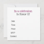 万華鏡のように千変万化するパターン招待状 招待状 (裏面)