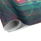 万華鏡のように千変万化するパターン数々の色の美しい花柄 ラッピングペーパー (ロールコーナー)