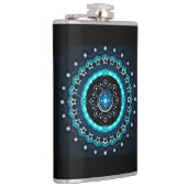 万華鏡のように千変万化するパターン曼荼羅（黒背景） フラスク (右)