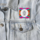 万華鏡のように千変万化するパターン水彩 缶バッジ (インサイチュ)