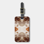 万華鏡のように千変万化するパターン牛の隠しパターン ラゲッジタグ (正面縦)