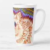 万華鏡のように千変万化するパターン猫 カフェラテマグ (右)