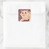 万華鏡のように千変万化するパターン猫 スクエアシール (バッグ)