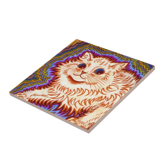 万華鏡のように千変万化するパターン猫 タイル (側面)