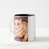 万華鏡のように千変万化するパターン猫 ツートーンマグカップ (正面左)