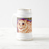 万華鏡のように千変万化するパターン猫 ビールジョッキ (正面左)
