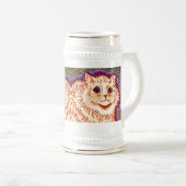 万華鏡のように千変万化するパターン猫 ビールジョッキ (正面右)