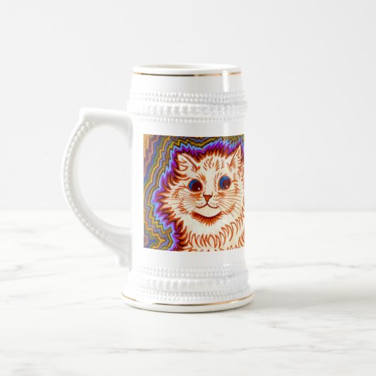 万華鏡のように千変万化するパターン猫 ビールジョッキ (左)