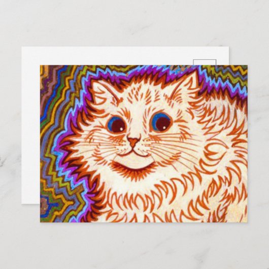 万華鏡のように千変万化するパターン猫 ポストカード (正面/裏面)