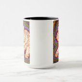 万華鏡のように千変万化するパターン猫 マグカップ (中央)