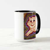 万華鏡のように千変万化するパターン猫 マグカップ (正面右)