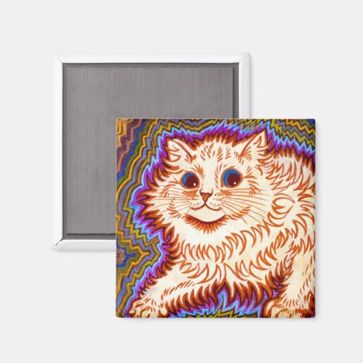 万華鏡のように千変万化するパターン猫 マグネット (正面/裏面)